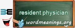 WordMeaning blackboard for resident physician